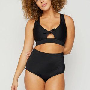 NWT Wild Isles Black High-waisted Bikini bottoms